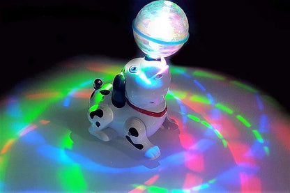 Dancing Dog Toy with Music Flashing Lights 360 Degree Rotating Puppy Walking Singing Dancing Dog Toy for Kids Boys Girls