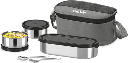 Milton stainless steel softline tiffin box light Weight, odour proof, easy to carry microwave safe food garde tiffin box