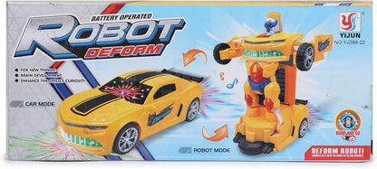 Deformation Robot Car Kids Ages 3 Years above old Auto Deformation Car Bump and Go Car for Kids