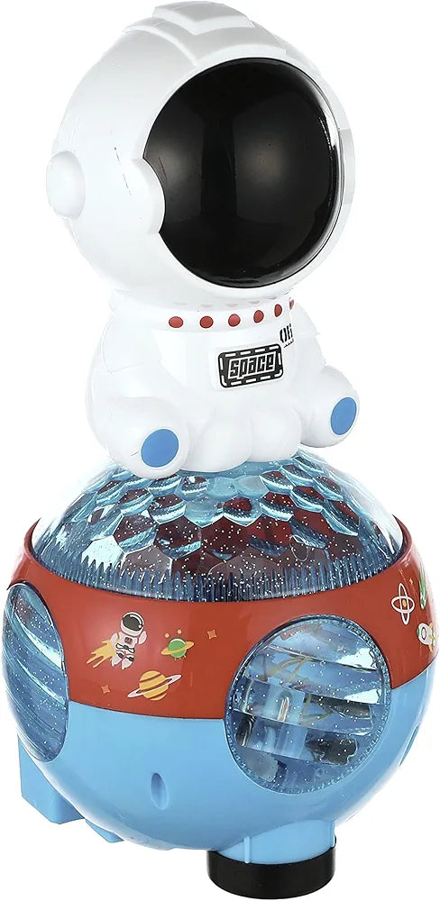 baby education 360 rotating space robot toy led lights sound toy robots