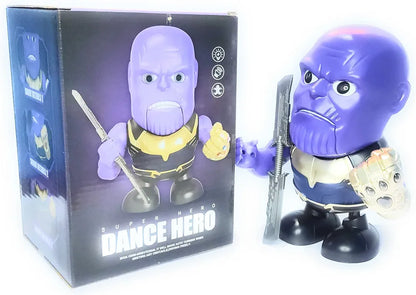 Dancing Marvel super hero characters Electric Dance Hero Robot Figure with Light Sound Dancing Toy for Kids