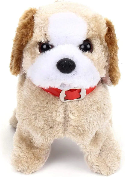 Cute and Attractive Barking Waging Tail Walking and Jumping Puppy Baby Toy Battery Operated Back Flip Jumping Dog with Sound and Music Best Gift for Toddlers and Kids