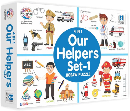 4 in 1 Our Helpers Set Jigsaw Puzzle for Kids for to educate and enhance learning skills to your kids