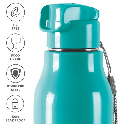 Milton Steel Sprint Insulated Inner Stainless Steel Water Bottle Hot and Cold Easy Grip Leak Proof School, Office,Gym ,Hiking ,Treking ,Travel Bottle