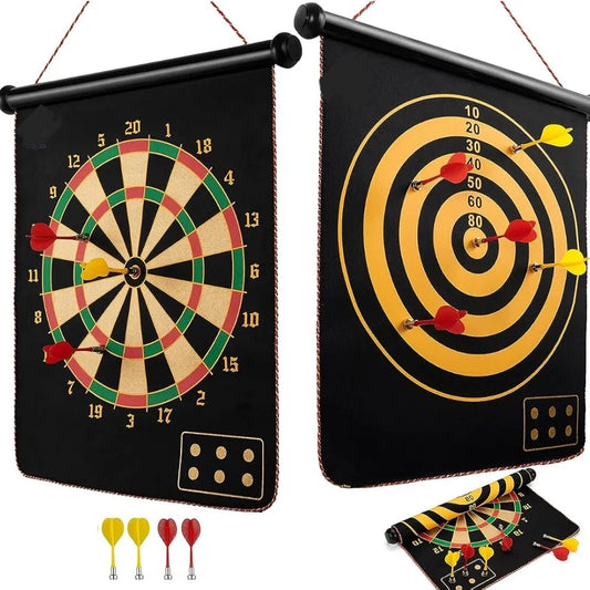 Magnet Dart Board Game for Kids Double Sided Magnet Dart Board with Darts