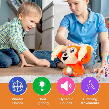 Battery Operated Voice Control Monkey Toy with Musical Dancing Spinning Rolling and Sensor Feature for Gifts Kids Babies Boys and Girls