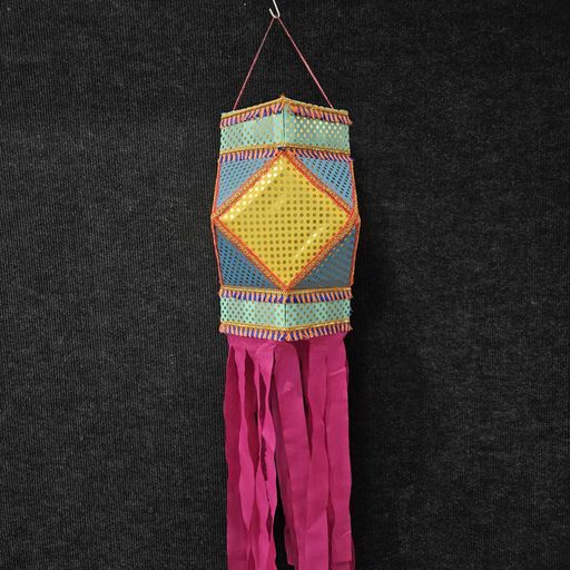 Diwali traditional hanging handmade fabric lantern