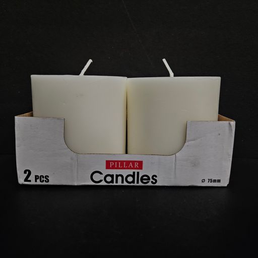 Pure wax big size Pillar candles pack of 2 piece set