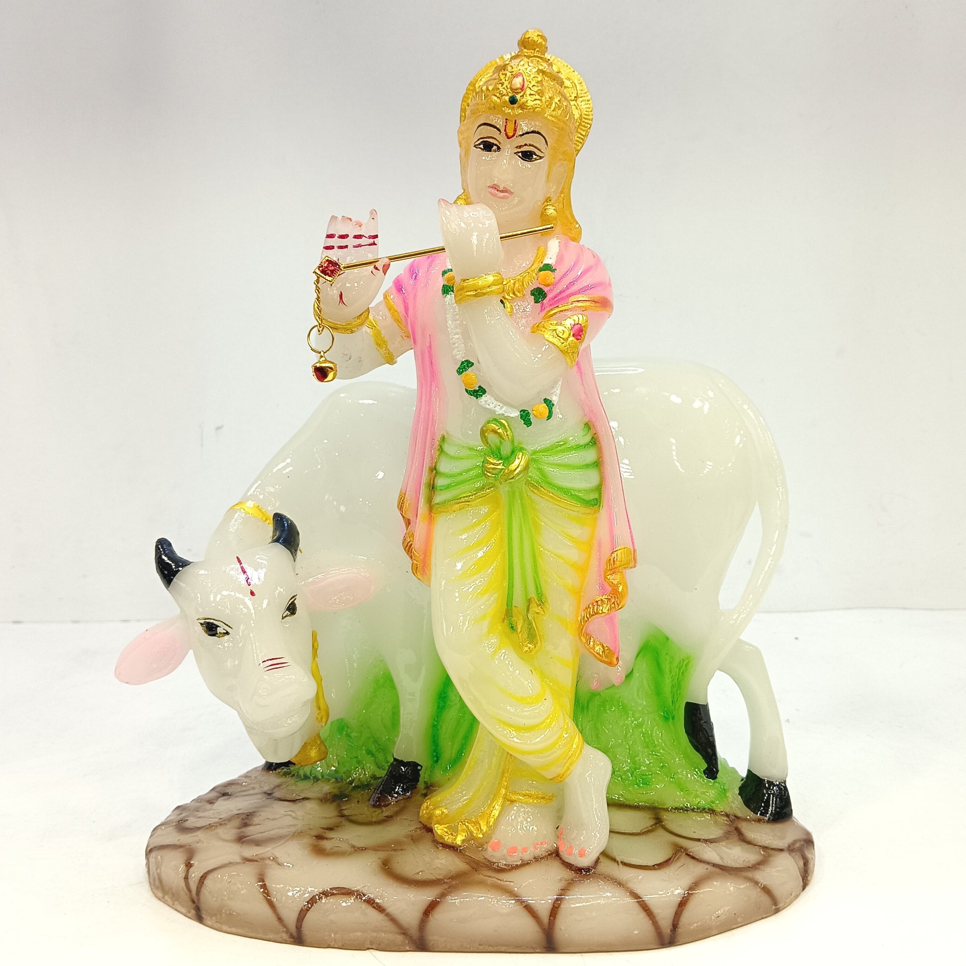 Cow Krishna idol