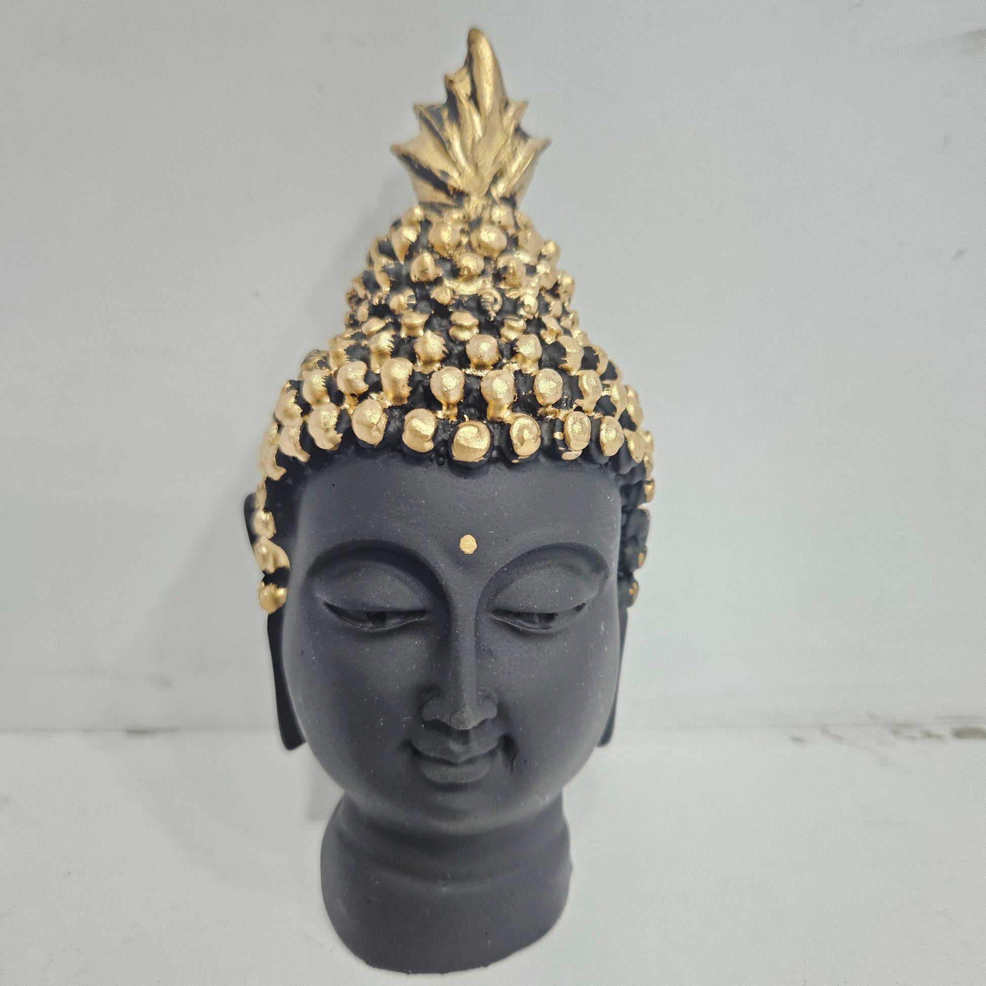 Black and Gold Buddha Face Statue Indoor Decoration Spiritual Gift Buddha Home and Office Decor