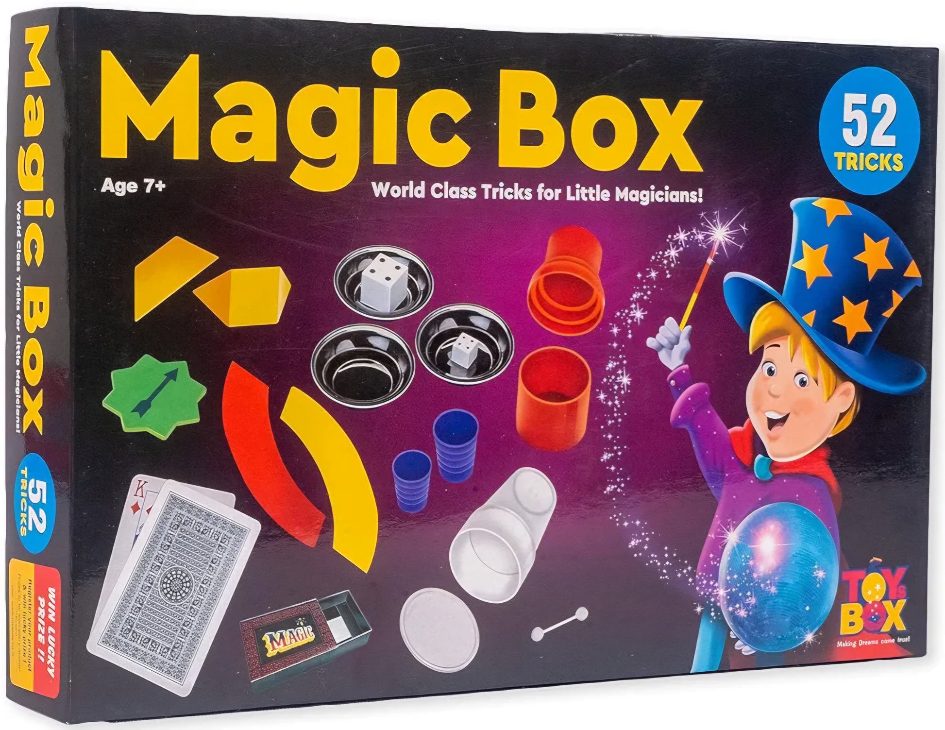 Magic Box 52 Tricks for Kids Magic Tricks Party Game Fun Gag Toy Birthday Present Toy for Boys and Girls