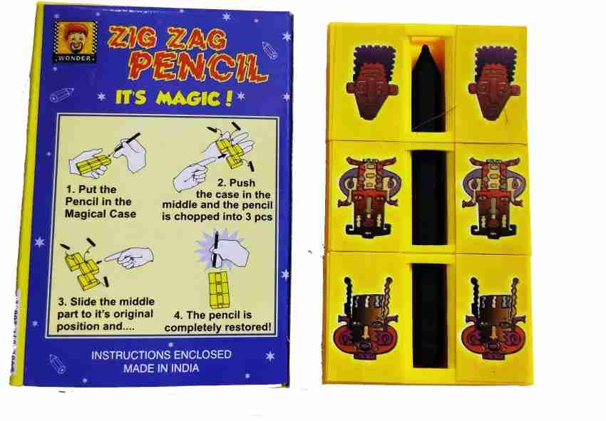 Zig Zag Pencil Magic Trick Toy chop The Pencil and rejoin it Instantly magic trick fun Activity Toy for kids