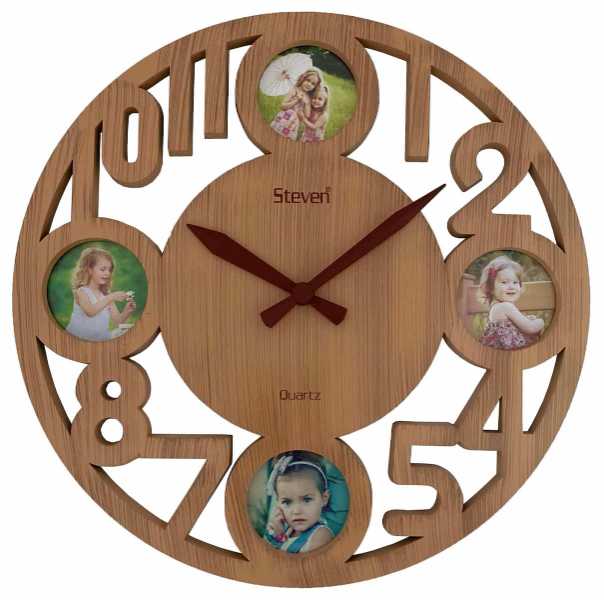 ROUND PHOTO FRAME WITH CLOCK 1414