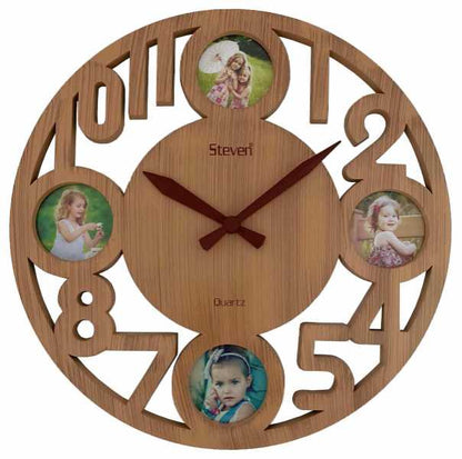 ROUND PHOTO FRAME WITH CLOCK 1414