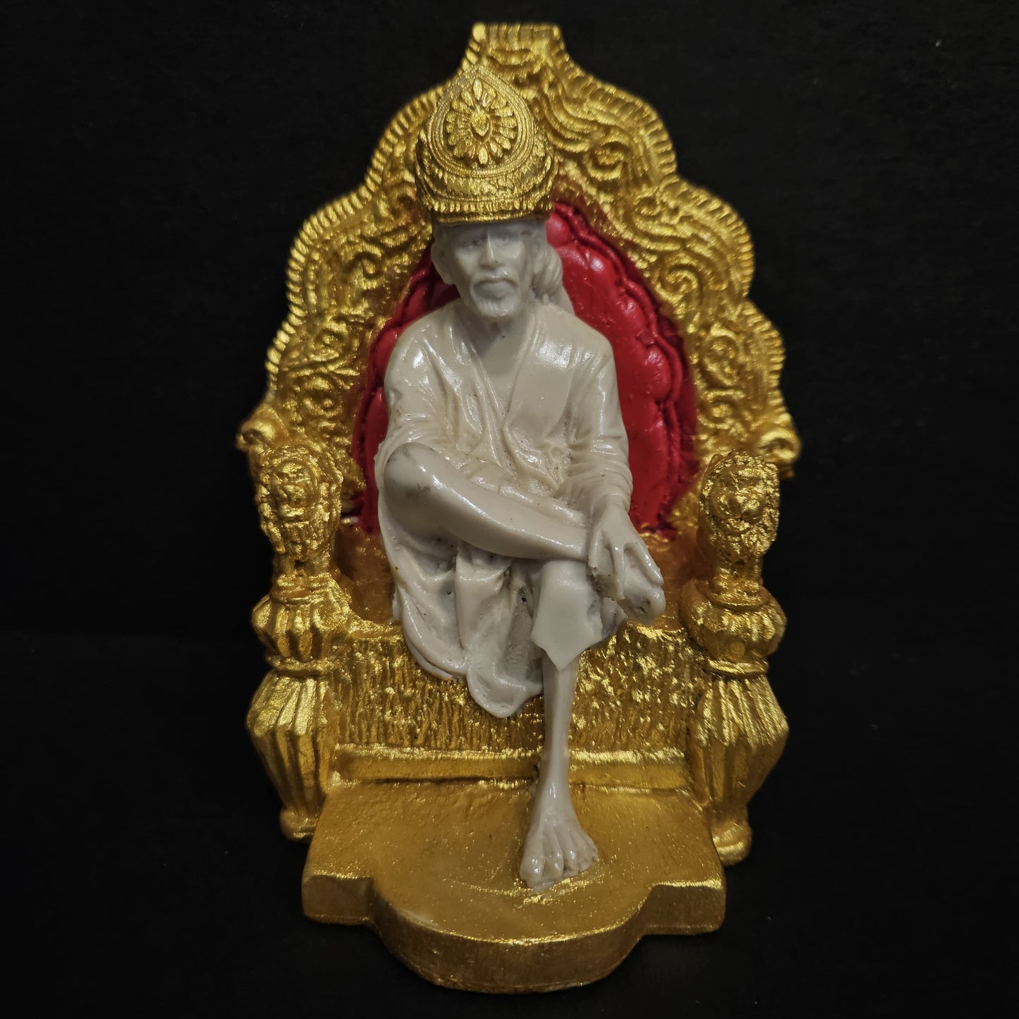 Lord golden sai baba statue showpiece figurine for home decor and desktop decor