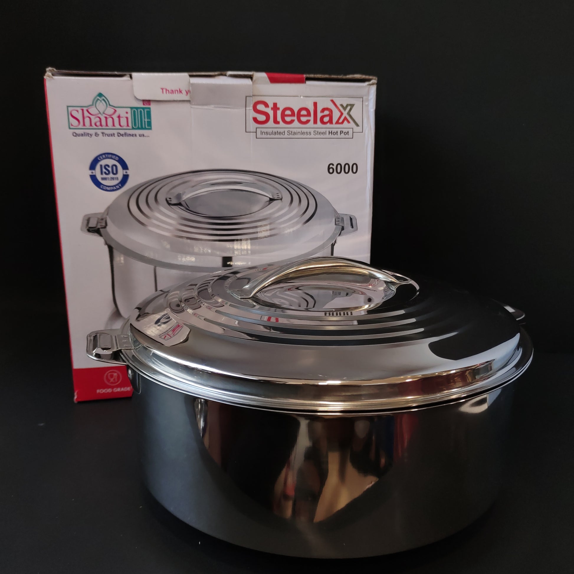 Stainless steel hot pot with 6000ml