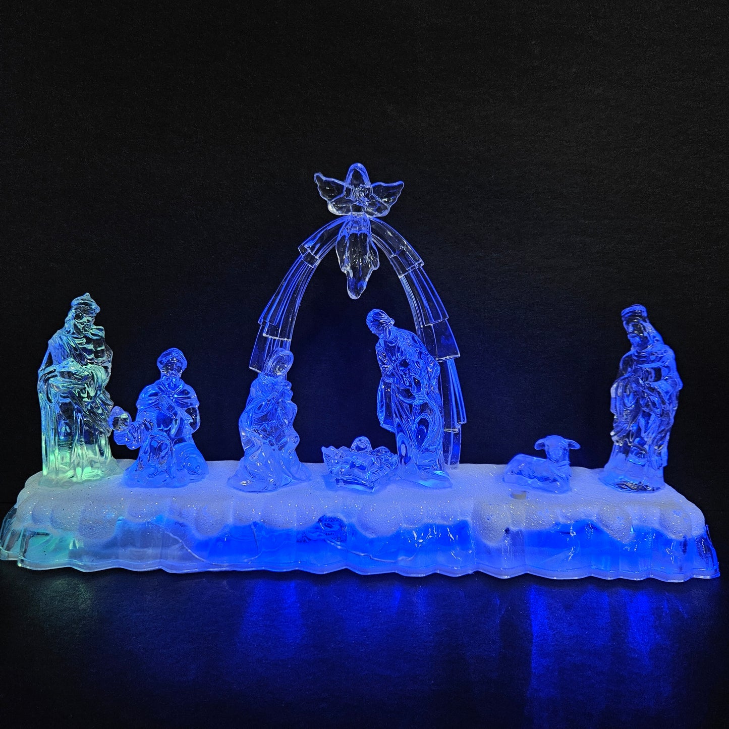 Lighted Nativity Scene with Angel LED Manger Scene Christmas Table Top Decorations Holy Family Christmas Decorations