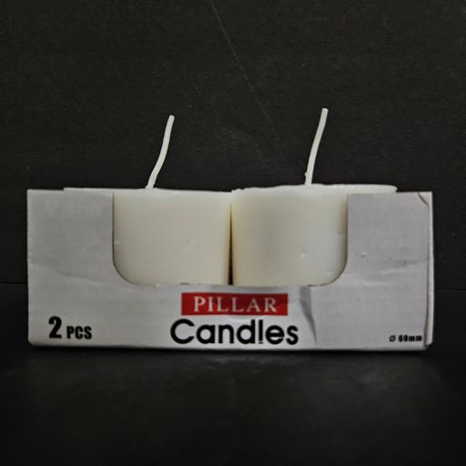 Pure wax big size Pillar candles pack of 2 piece set