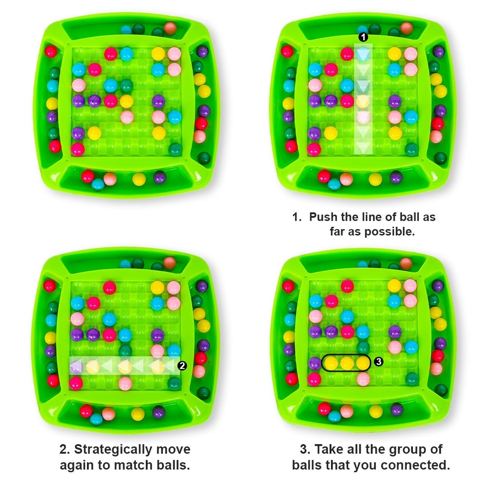 Double Trouble Colourful Rainbow Ball Matching Board Game for 2 to 4 Players Family Game