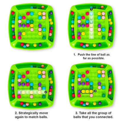 Double Trouble Colourful Rainbow Ball Matching Board Game for 2 to 4 Players Family Game