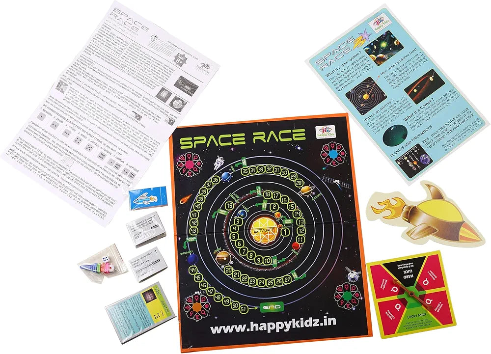 SPACE RACE An Educational Board Game A MAGICAL JOURNEY SOLAR SYSTEM WITH LIGHT SPEED OF FUN.