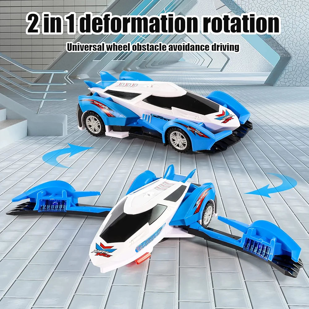 Transforming Toy Car with Light and Sound Race for Boys Girls Age 3 Year above Old