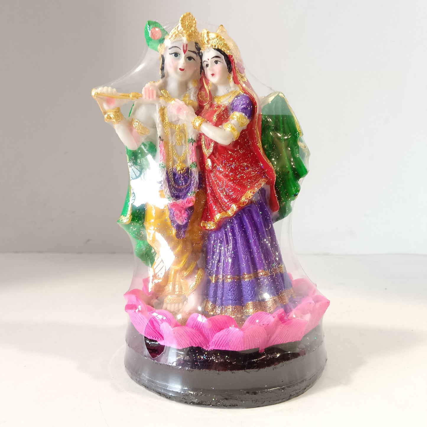 Radha Krishna Lotus idol