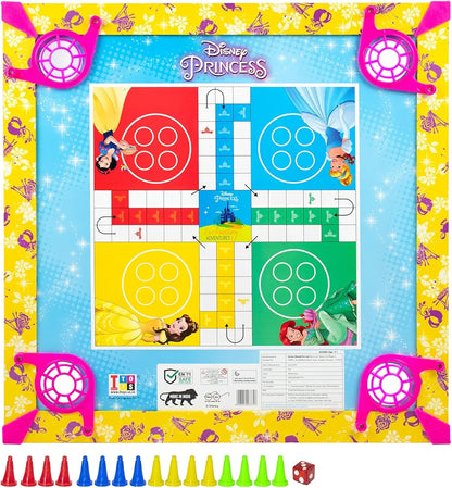 Disney Princess Carrom Board with Carrom Coins with ludo small size board for kids to make their fun time more joyful