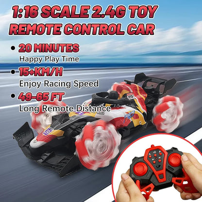 Racing Stunts 360 degree Rotating Drift RC Stunt Car with Lights and Sprays Rc Drift Car Suitable for 8 to 16 Years Old Boys and Girls Rc Toys Kids Birthday Gifts