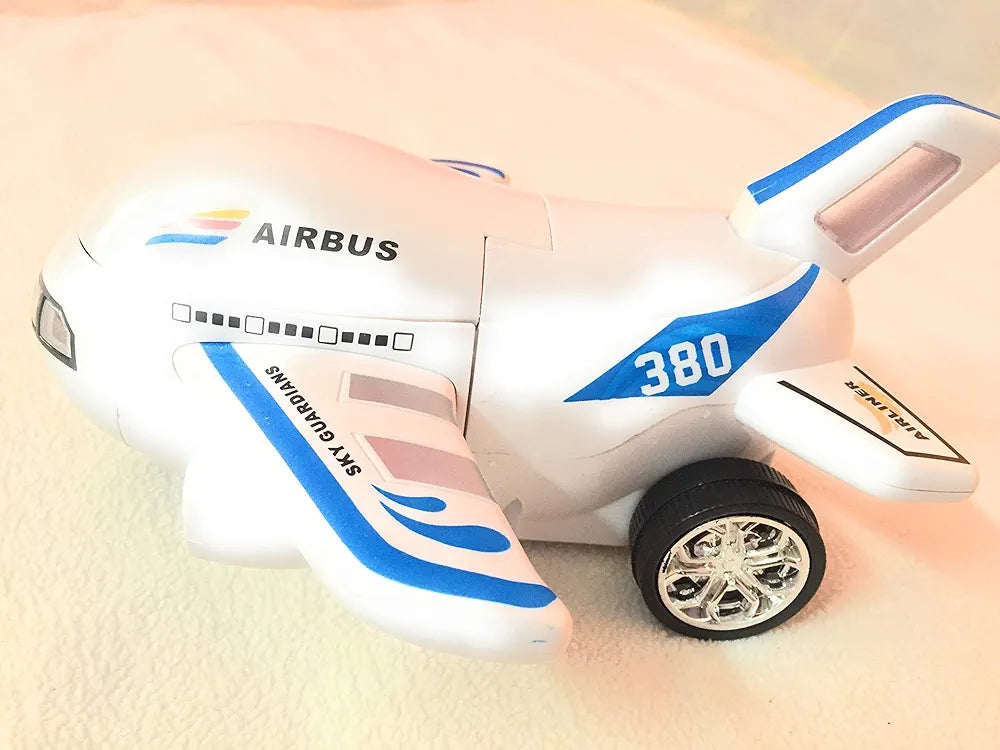 Transformation Airbus Light Sound Bump and GO Aeroplane Toy Airplane Boeing Airbus Converting to Robot Toy Transform plane with Lights and sounds for 3 Years age Above Old Boys and Girls kids