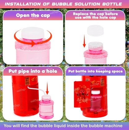 Rechargeable automatic bubble machine