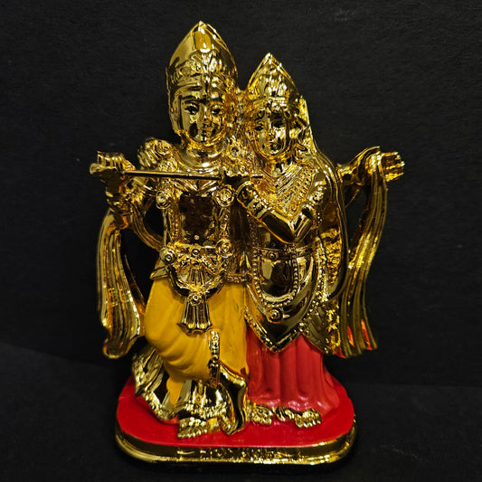 Lord Radha Krishna gold Idol statue showpiece Figurine for home Decor