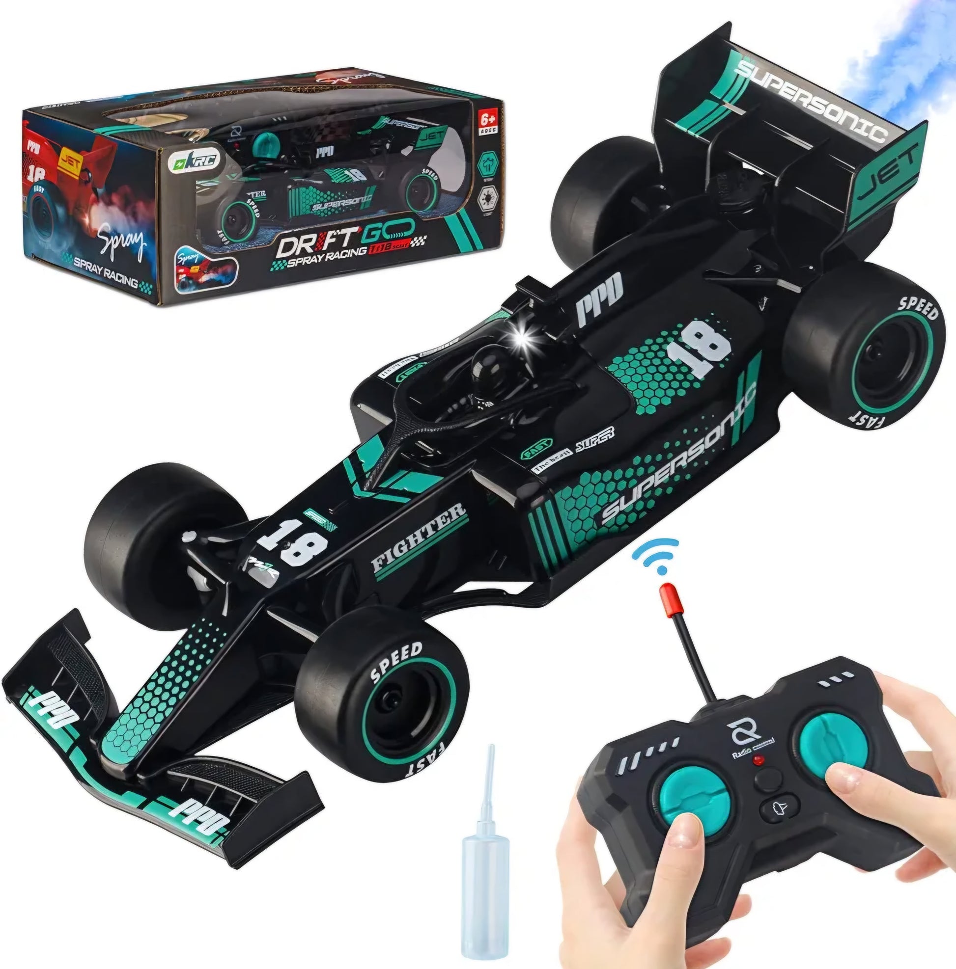 Formula 1 Remote Control Car for Boys 8 to 12 F1 Fast RC Car and Cool Indoor Outdoor Toys for Kids Scale High Speed Hobby RC Spray Racing Cars