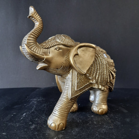 Golden elephant show piece