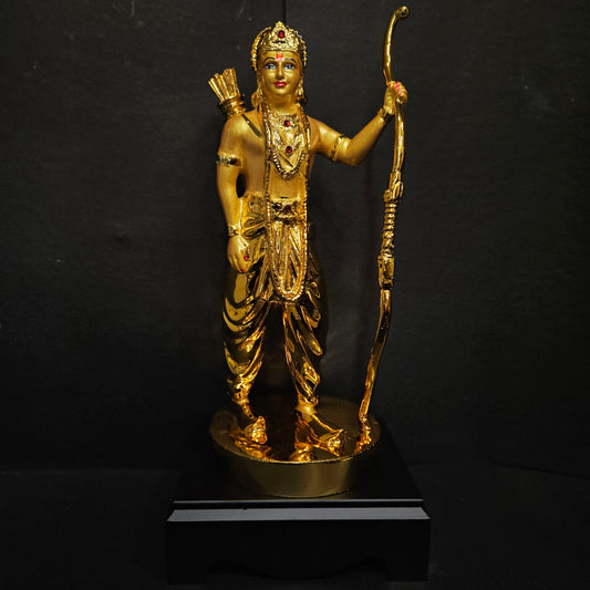 Lord Rama Statue Gold Statue for Home Decor Car Dashboard Mandir Pooja Murti Temple Puja Office Table Showpiece