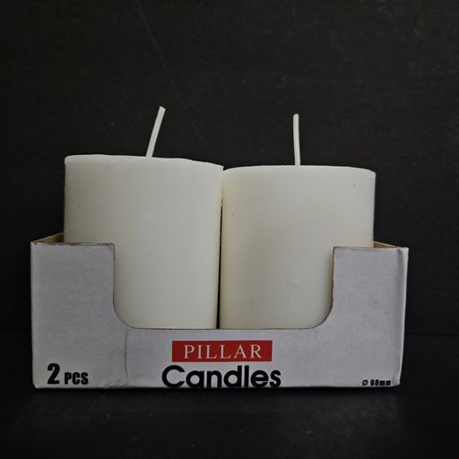 Pure wax big size Pillar candles pack of 2 piece set