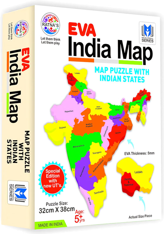 India map puzzle with Indian states Educational Jigsaw Puzzle Range for Kids