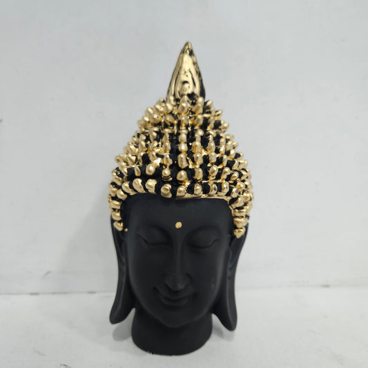 Black and Gold Buddha Face Statue Indoor Decoration Spiritual Gift Buddha Home and Office Decor