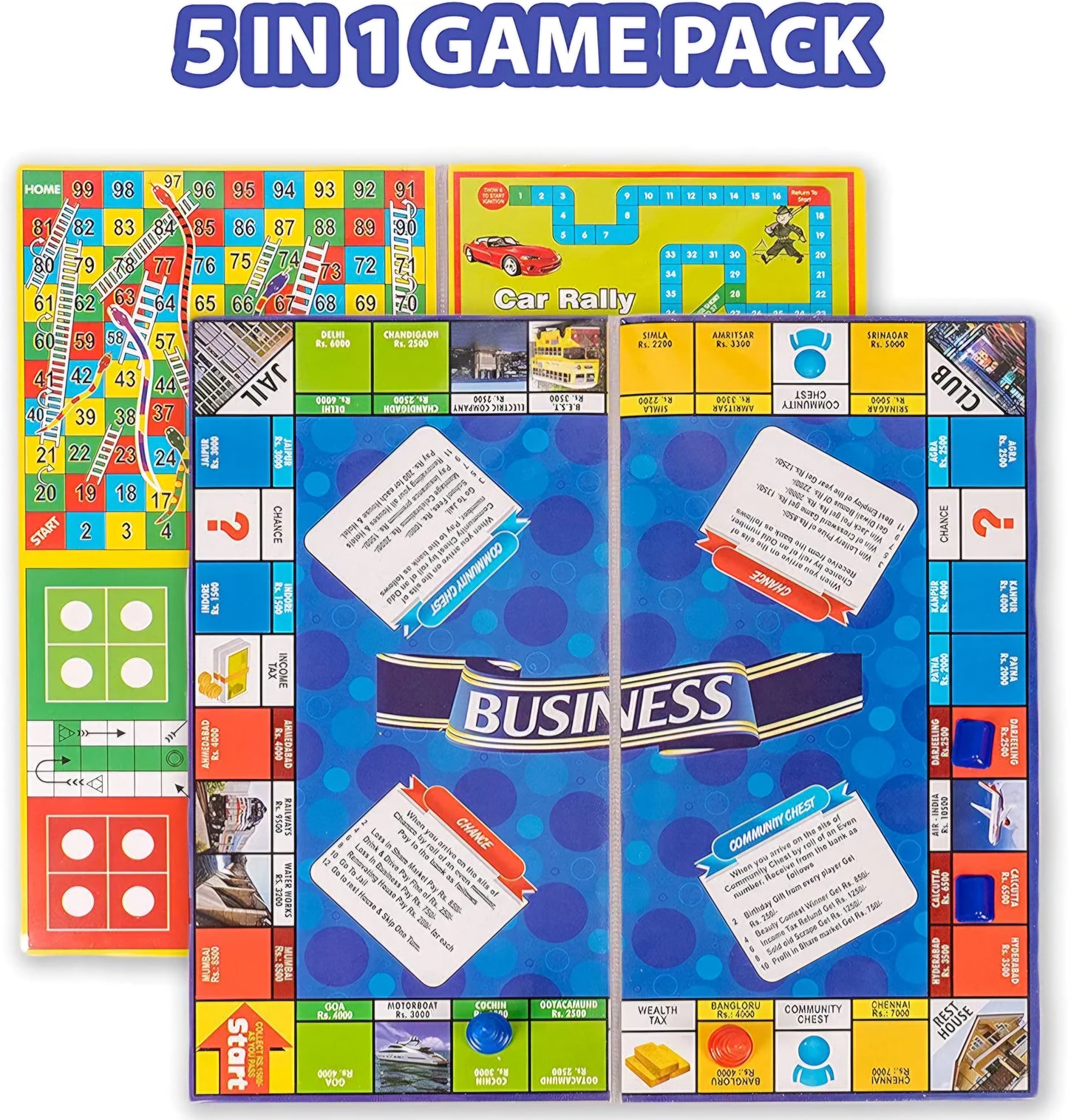 Game Phactory 5 In 1 Board Game With Plastic Money Coins For Young Businessmen To Learn Trading And Other Systems Of Buying And Selling 3 Years And Up