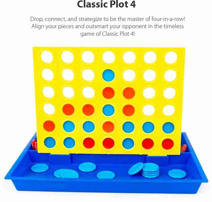 PLOT 4 Big Original Plot 4 Big Board Game Family Game Strategy Game for 2 Players Ages 5 and Up Marketing Game of Plot 4 Grid Get 4 in A Row Strategy Game for 2 Players Ages