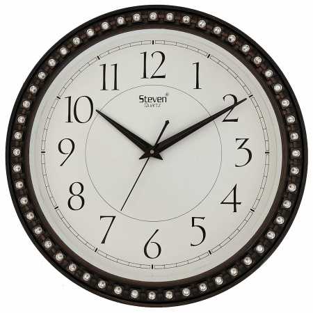 ANALOG ROUND SHAPED DIAMOND FRAME WALL CLOCK 1603