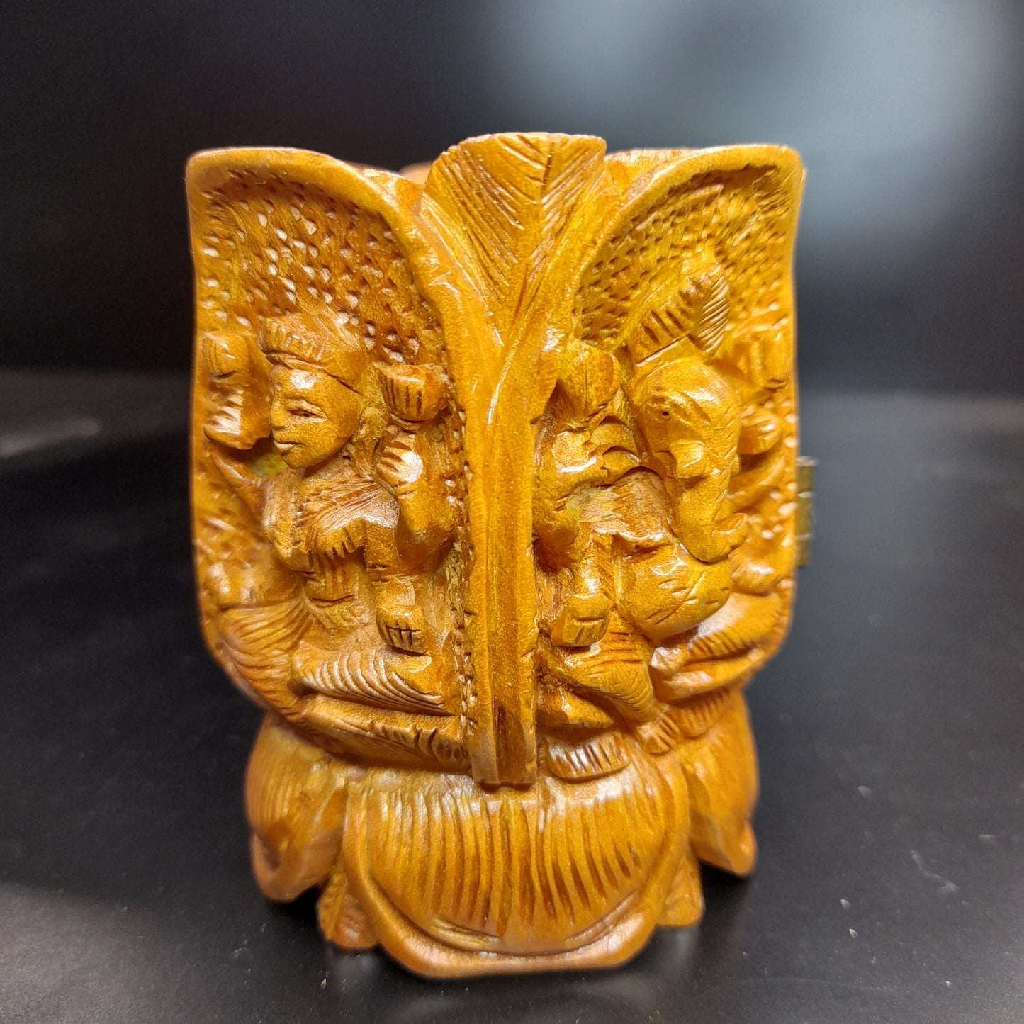 Wooden Lotus Namaste W/4 God Figures