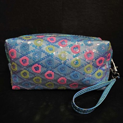 Womens beautiful embroidered travel portable cosmetic pouch