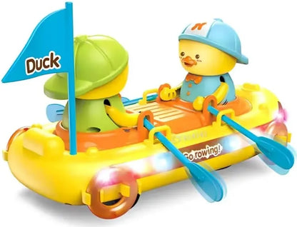 Electric Bump and go Duck Boat Musical Toy with Lights for Birthday GIFTS