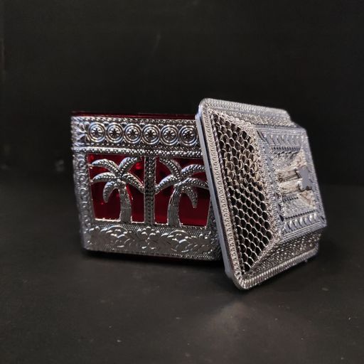 silver oxidized royal elegant design container