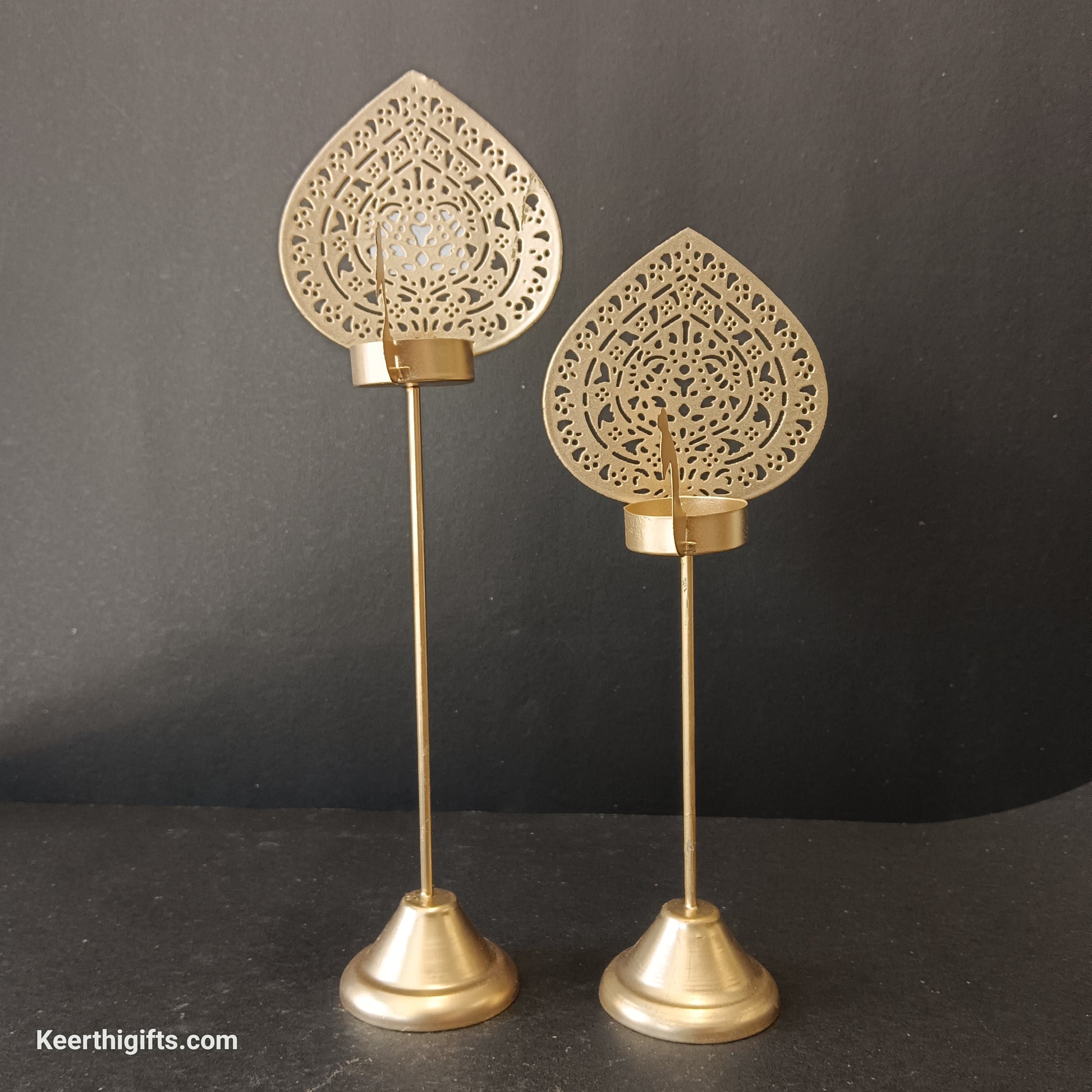 2 piece set candle and Diya stand