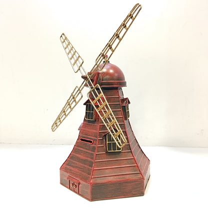 Vintage windmill craft model metal showpiece