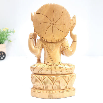 Wooden Shiva Figure Sitting Super Fine