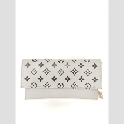 White Leatherette Regular Clutch