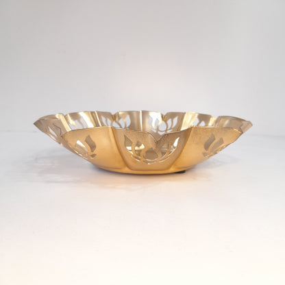 Metal Lotus Urli Bowl for Diwali